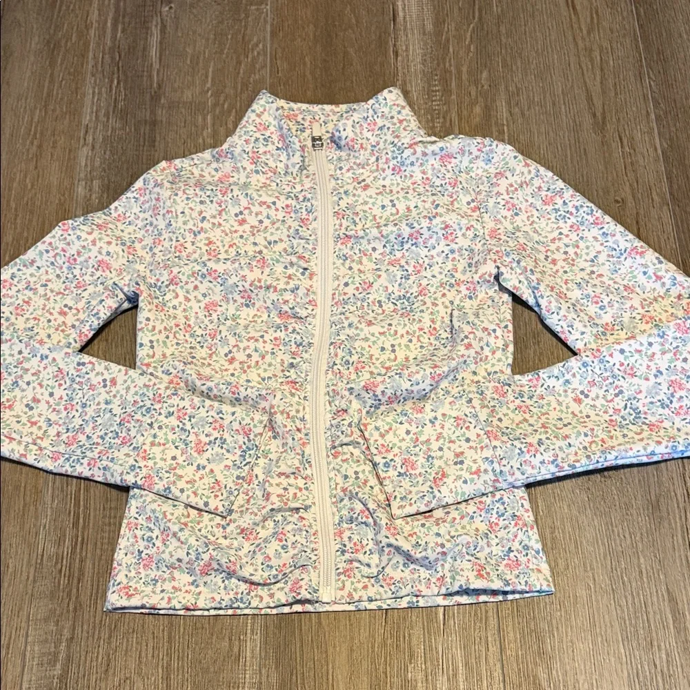 abercrombie kids White Jacket with Pink and Blue Floral Print
